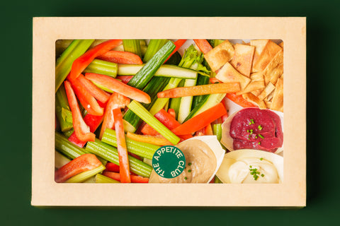 Crudité met huisgemaakte dips